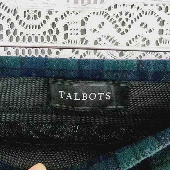 Talbots Skinny Ankle Plaid Women's Pants elastic waist S - Picture 5 of 8